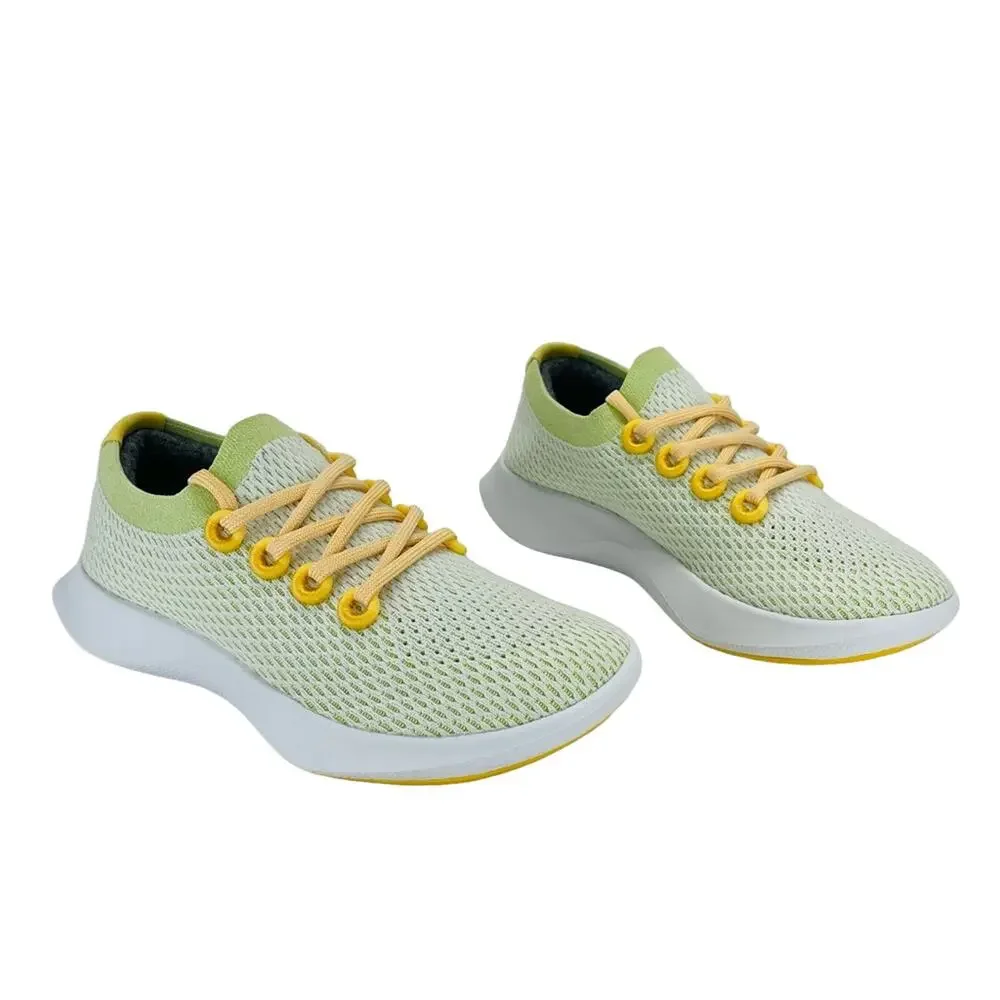 Allbirds Tree Dashers TD Wn Running Shoes/Sneakers Sz 7 Green/Yellow Sustainable